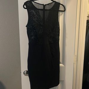 Women’s Black little dress, Mesh top Size Large